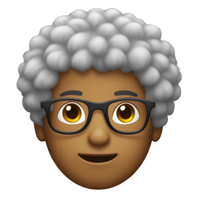 a boy with fluffy hair und glases sticker