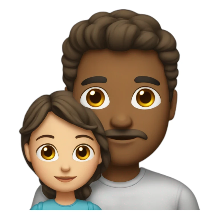 girl and her father sticker