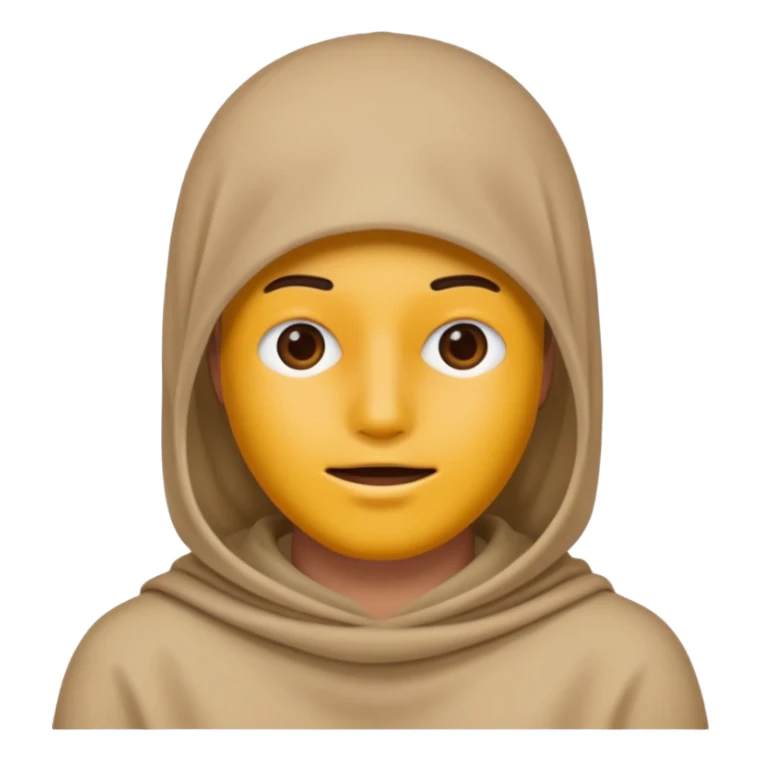 Emoji de persona tapada la cara y sin boca sticker