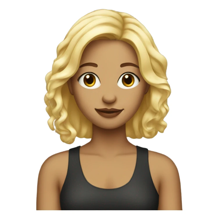 Blonde girl artist  sticker