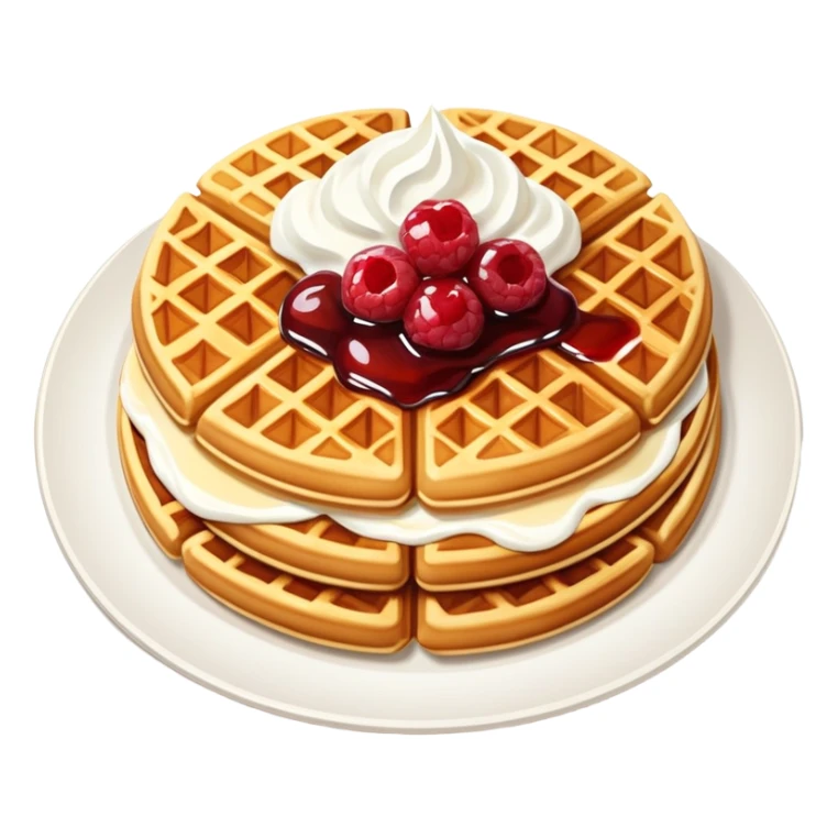 norwegian vafler with jam and sour cream sticker