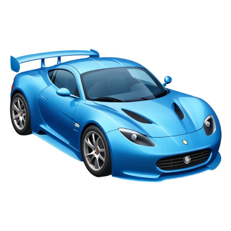 blue sports car emoji facing right sticker