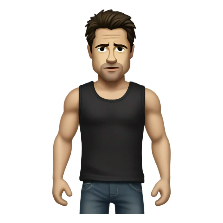 Brad Pitt from the movie "fight club" sticker