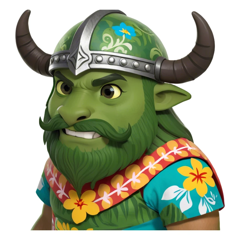 Viking in Hawaiian shirt sticker