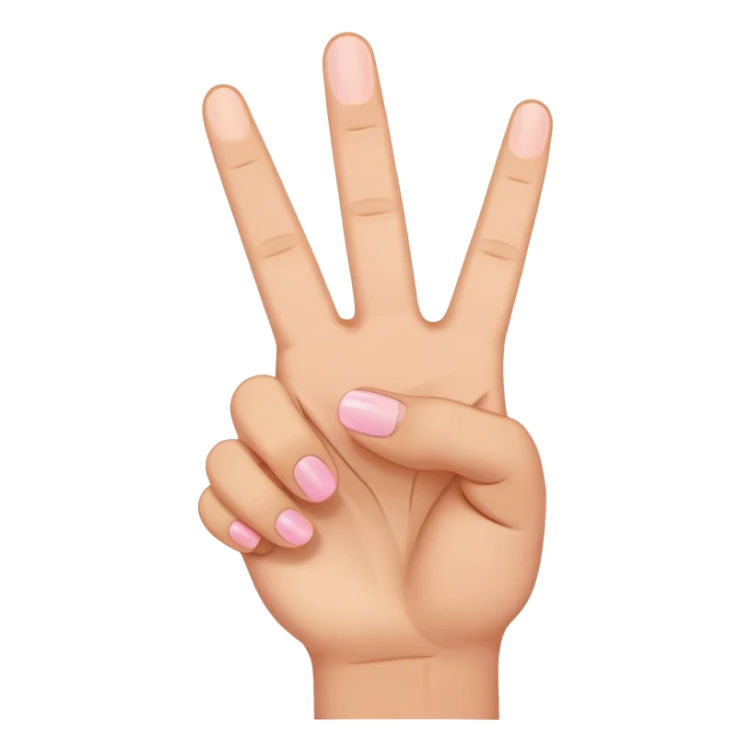 Peace sign with hand, pinky finger (the last one) up sticker