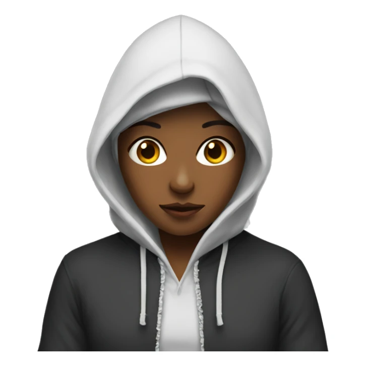 Girl with hood on  sticker