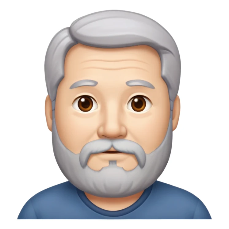 "- Nam
- 50 tuổi
- Da trắng, có nếp nhăn nhẹ
- Tóc xám
- Cười mỉm, mặt mũm mĩm, râu quai nón
" sticker