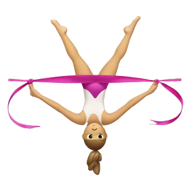 Gymnastics with ribbon spinning around sticker