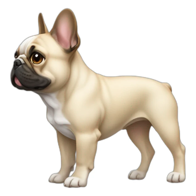 dog French Bulldog in profile sticker