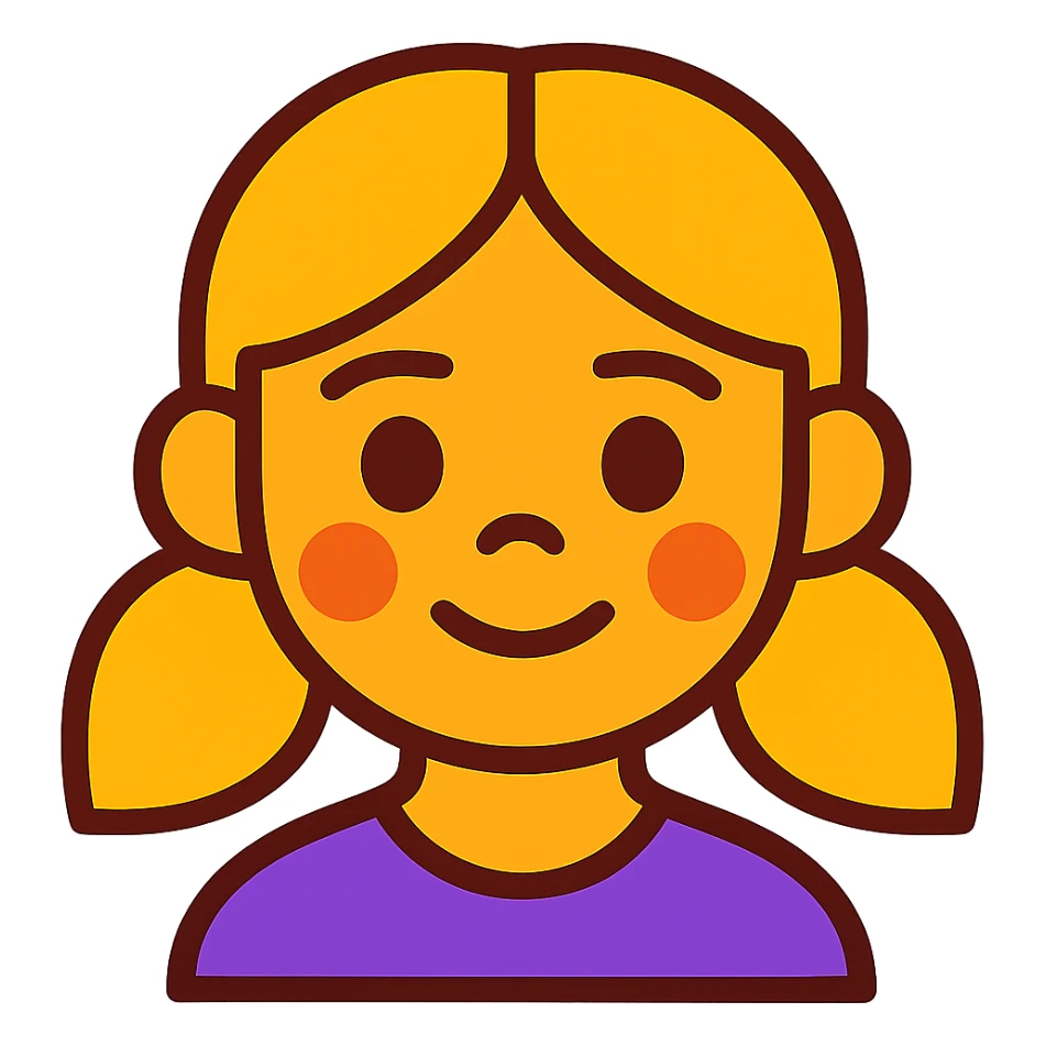 girl emoji vibrant toon style sticker