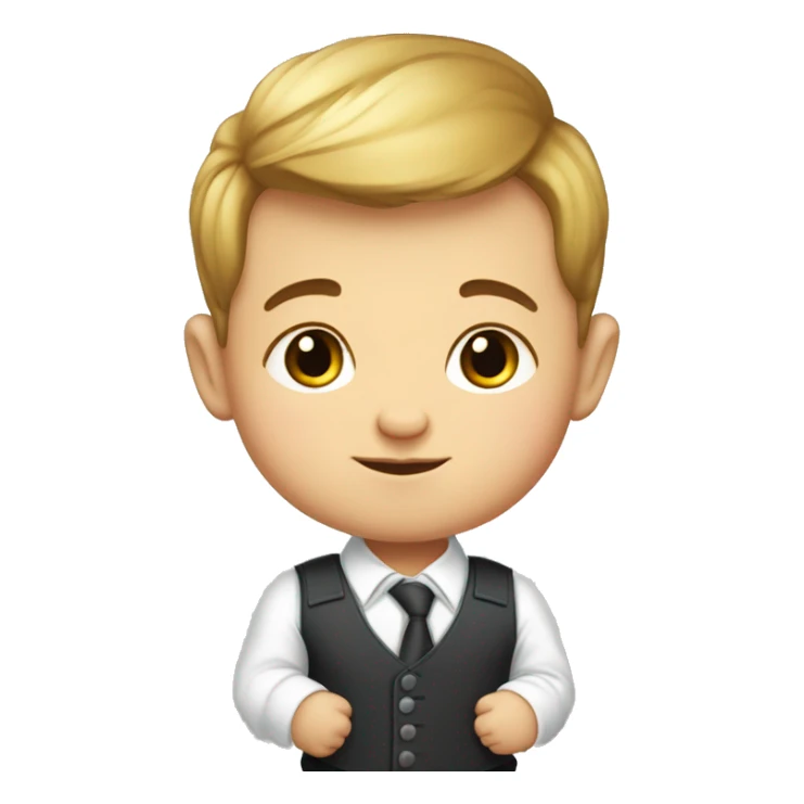 little baby boss, avec cheveux de bébé louis cartoon français sticker