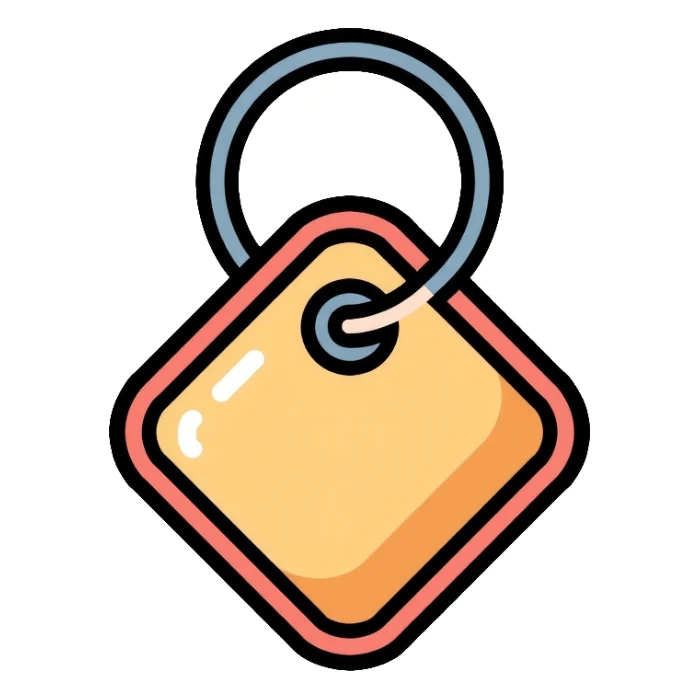 classic vintage hotel room key with diamond-shaped tag sticker