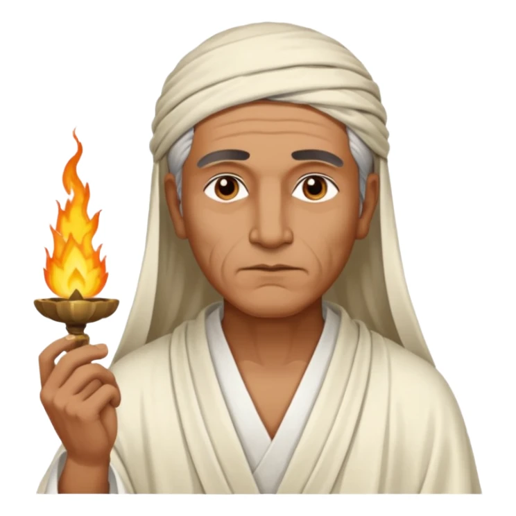 Calanus the Indian Sage in 327 BCE before a funeral pyre sticker