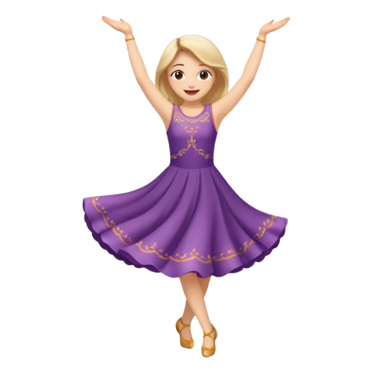 Happy girl dancing full body sticker