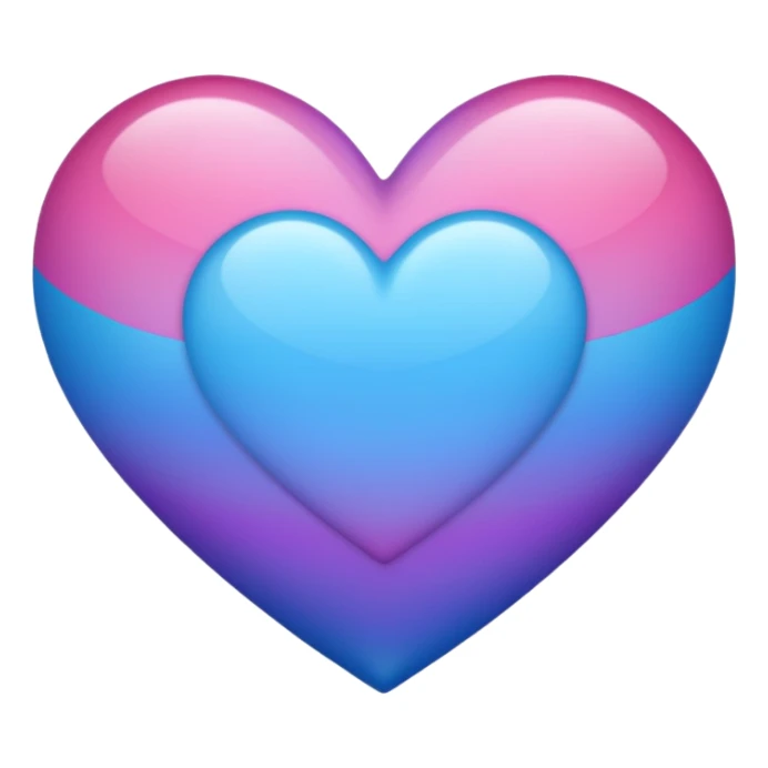Pink purple blue heart bi flag sticker