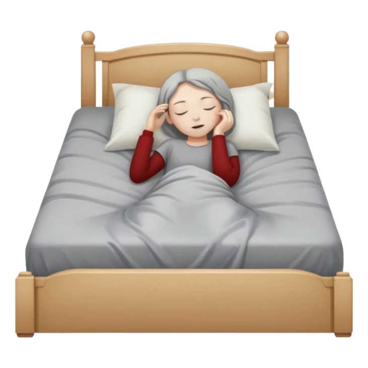 person dead on bed full body closed eyes sticker