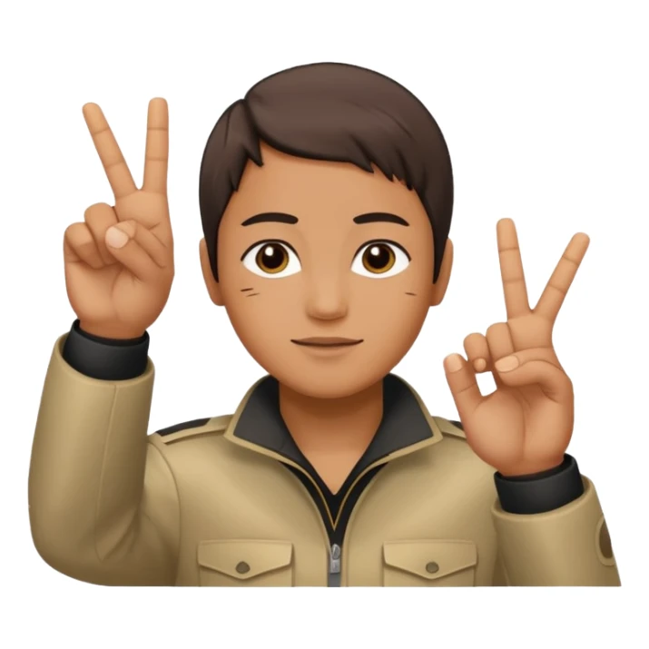 yellow hand doing the three fingers up salute from the hunger games sticker