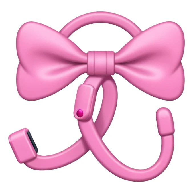 Crie um fone de ouvido Branco. Com lacinhos rosas sticker