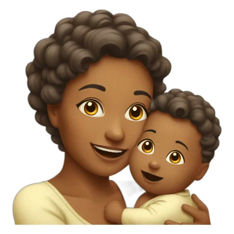 happy baby and mom sticker