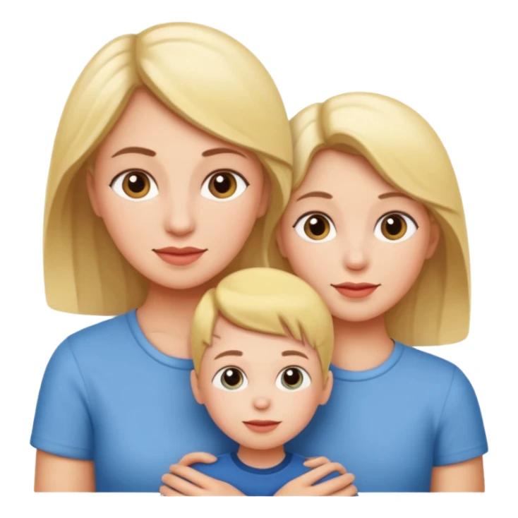 mom and kids white sticker