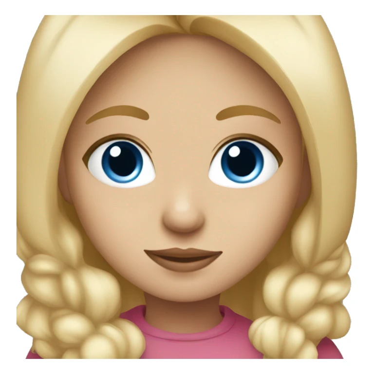 Blonde girl blue eyes holding spitz  sticker