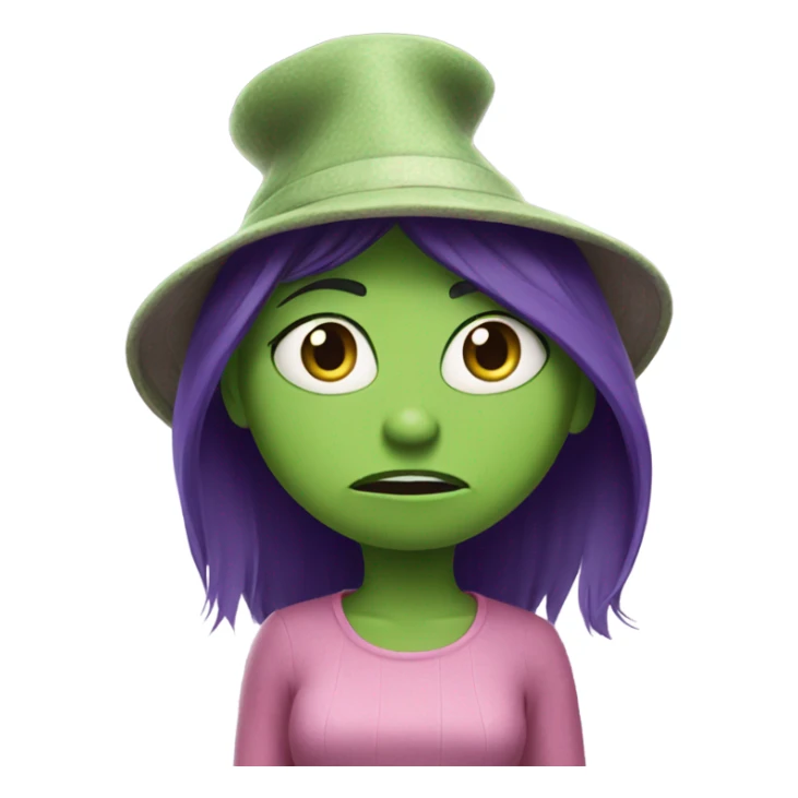 Disgust from inside out with Baboush on her hat sticker