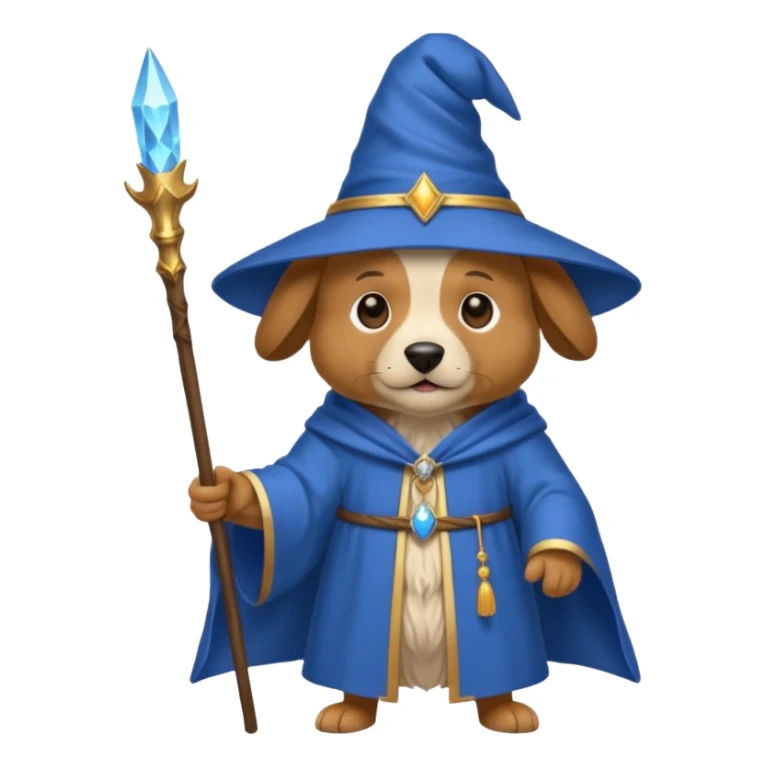 Dog wizard sticker
