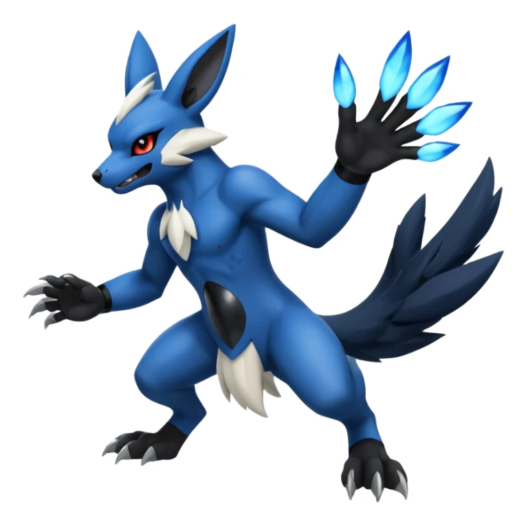 Mega lucario and mega Absol fusion full body four legs sticker