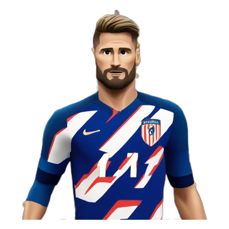 Olivier Giroud porter par Antoine Griezmann sticker