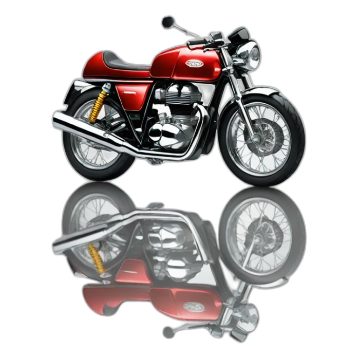 royal enfield red continental gt in silver chrome sticker