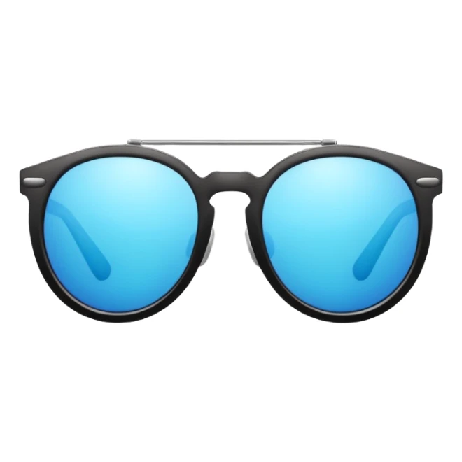 Sunglass emoji but with white glasses sticker
