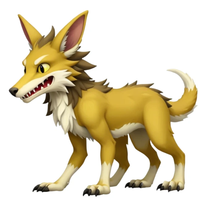 Sergal-Vernid-hyrid-animal-creature, full body sticker