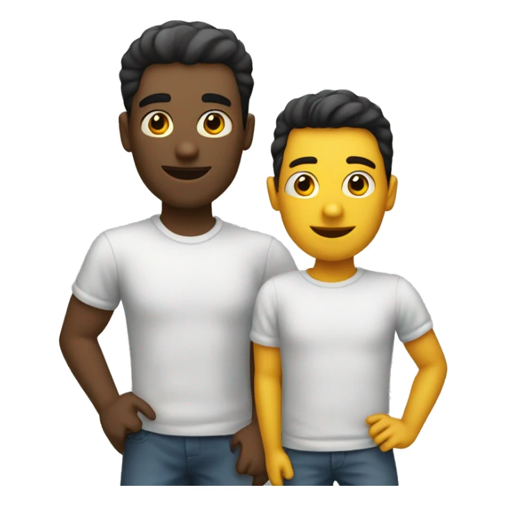 Unos amigos posando para una foto sticker