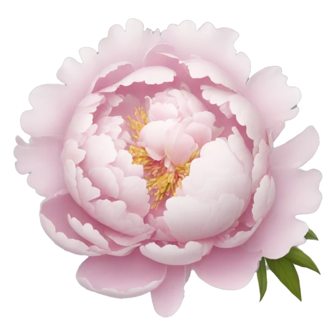 Pastell pink and white peony with bow sticker