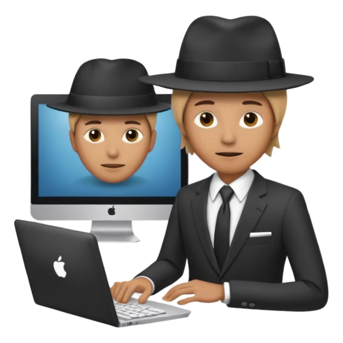  A person that has a computer screen as it head A person that has a computer screen as it’s hat and wear a suit and wears a suitand is wearing a suit sticker