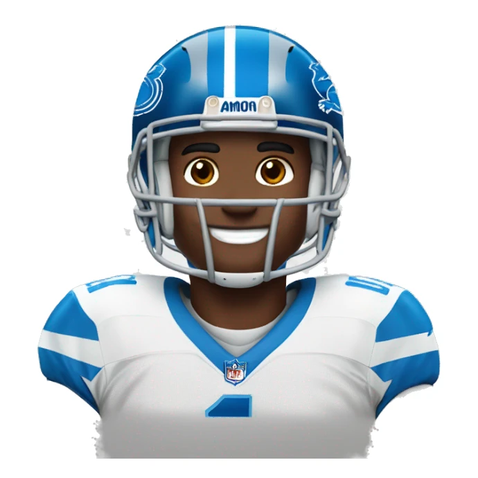 Amon-Ra St. Brown Detroit Lions jersey sticker