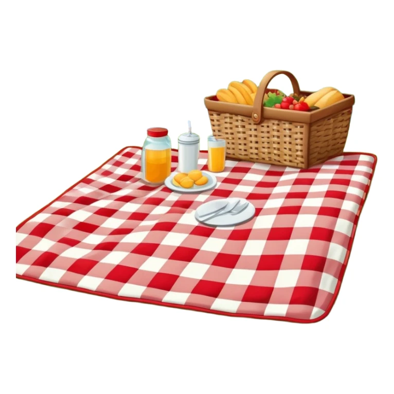 picnic blanket with food by a lake sticker