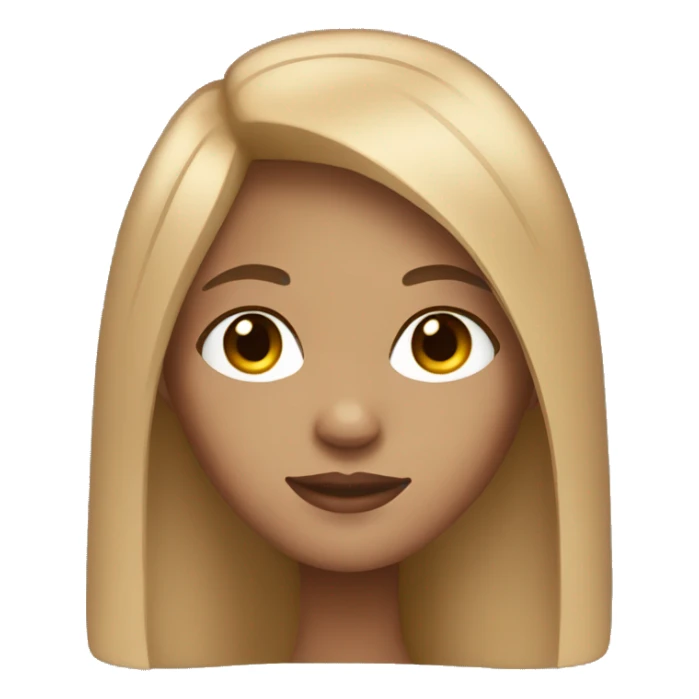 Light skinned girl with straight light brown hair sticker