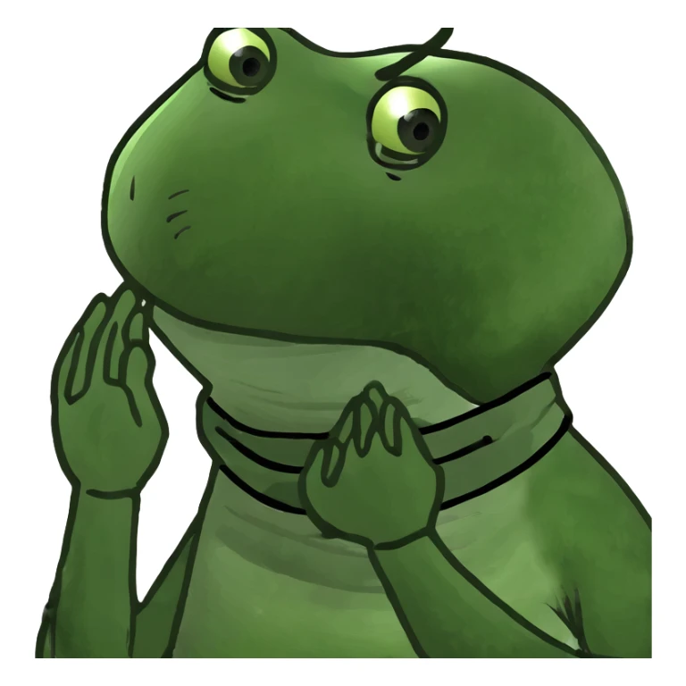 a person with their hands in their neck sticker