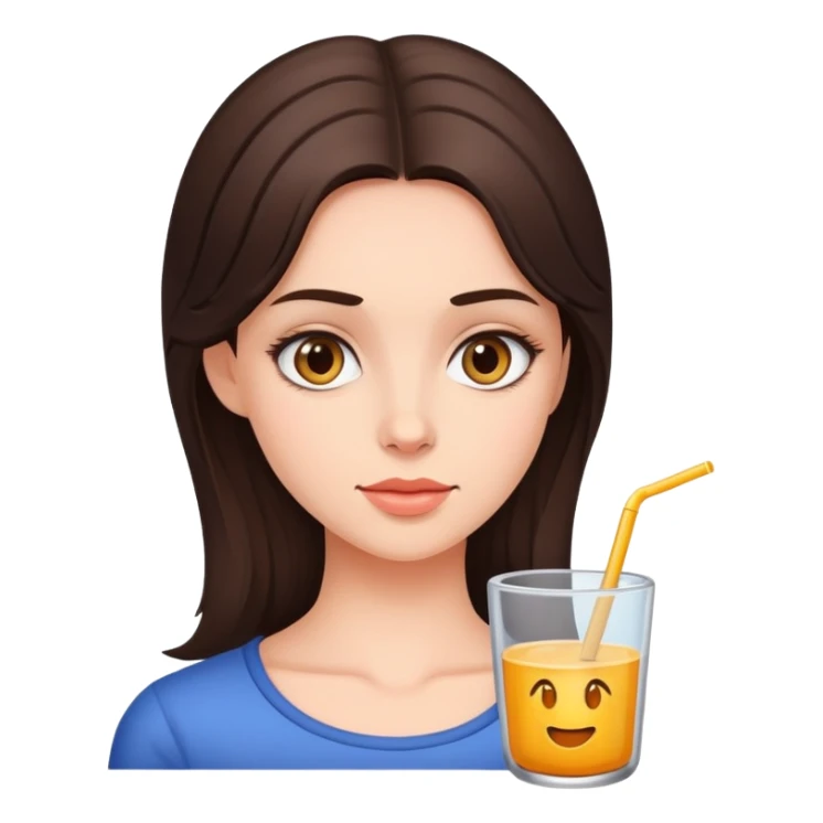 brunette girl on stimulants sticker