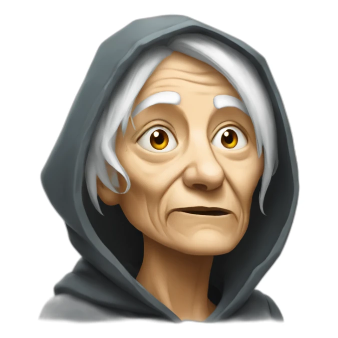 crone in grafiti style sticker