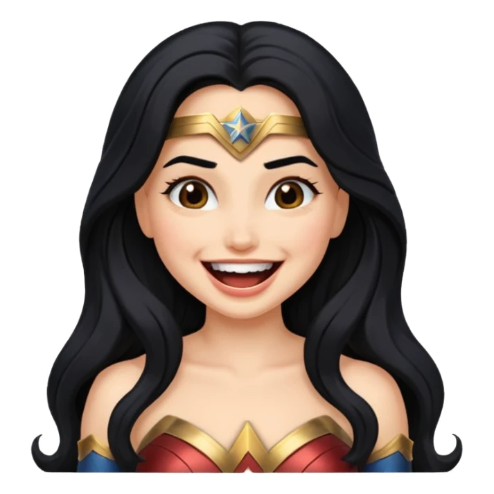 Wonder Woman laughing sticker