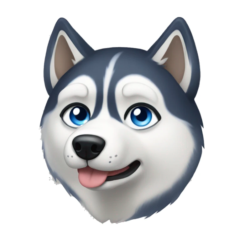 Husky with one brown one half brown and blue eye  sticker