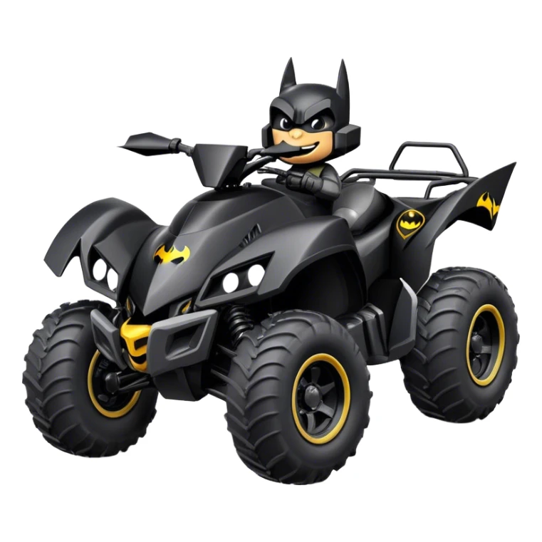 batmobile atv raptor 700 with a smile sticker
