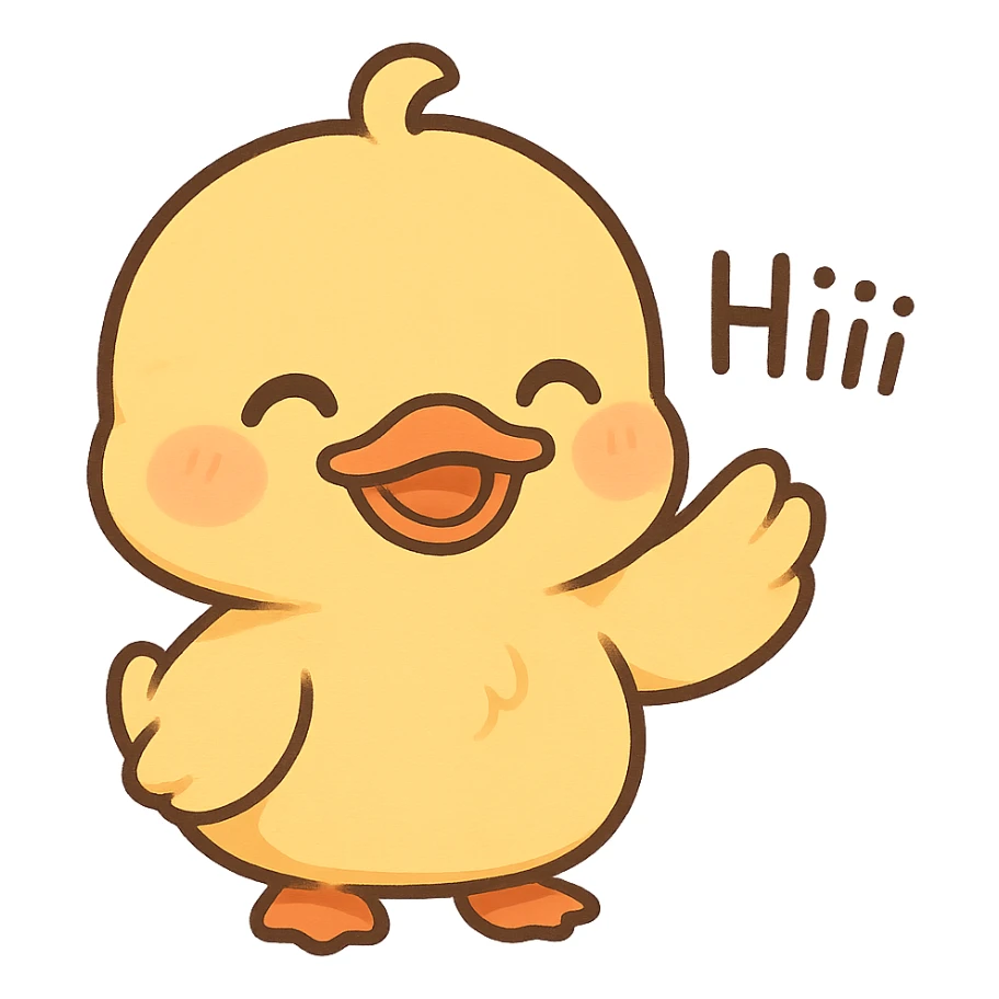 Chibi Duck "Hiii sticker