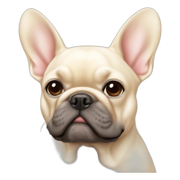creamy color French bulldog sticker