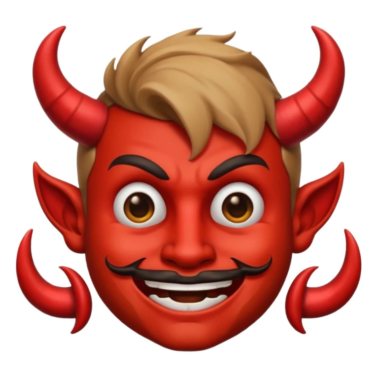Emoji de bandido con diablito  sticker