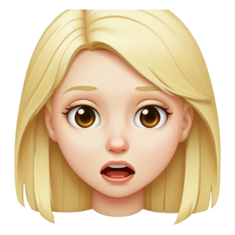 blonde girl barfing sticker