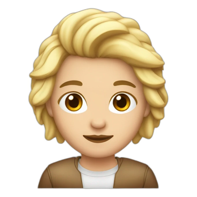 joven piel blanca pelo rubio acariciar chivos café sticker