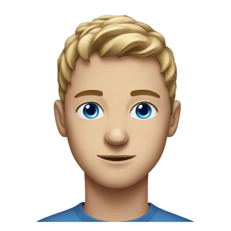 portrait of a young Man with blue eyes sticker